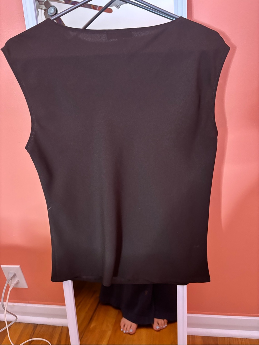 Women’s rich brown Sleeveless Shell Top - Classic Minimalist